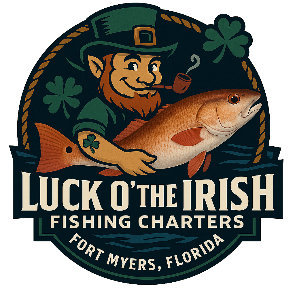 Luck o’ The Irish Fishing Charters logo and contact details