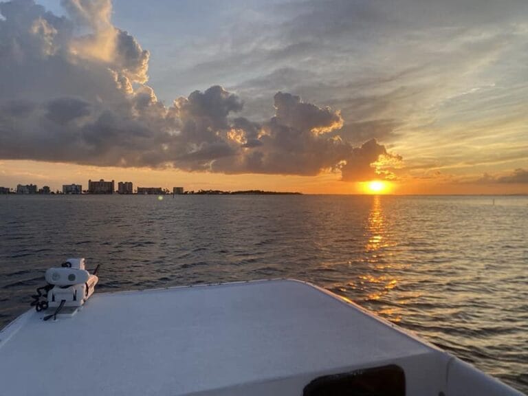 a sunset tour with luck o' the irish fishing charters