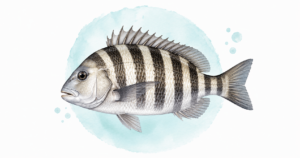a sketching of a sheepshead